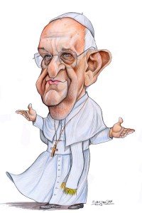 karikatur -Papst Franziskus